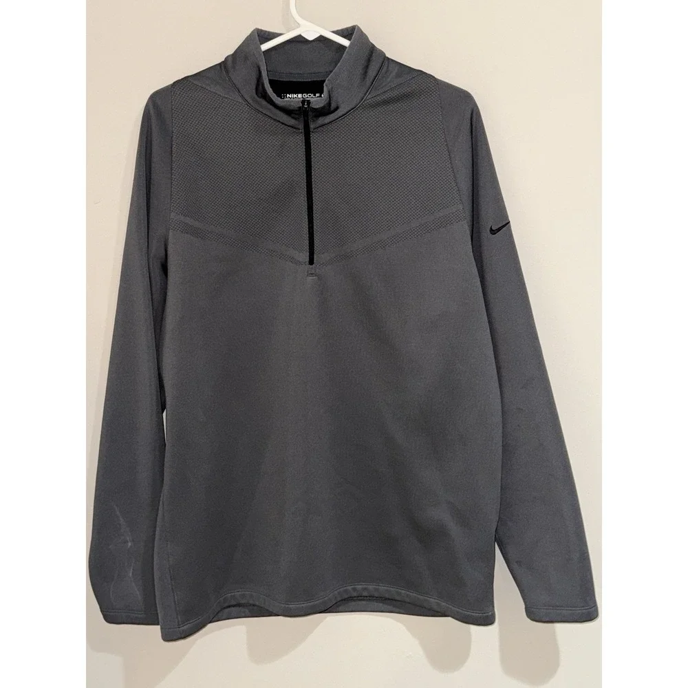 Nike Golf Men's Thermafit Hypervis 1/2 Zip Cover Up Sweatshirt Fleece Lined LG